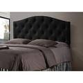 Charlton Home® Dev Queen Solid Wood Panel Headboard Faux Leather/Upholstered in Black/Brown | 23.6 H x 60.84 W x 2.54 D in | Wayfair