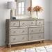 Willa Arlo™ Interiors Shanelle 7 Drawer Dresser Wood in Brown/Gray/Yellow | 40.75 H x 65.5 W x 17.5 D in | Wayfair WRLO6998 40764404