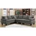 Gray Reclining Sectional - Red Barrel Studio® Roger 106.75" Wide Reversible Modular Polyester | 35 H x 106.75 W x 83 D in | Wayfair