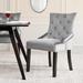 House of Hampton® Donegan Tufted Velvet Side Chair Wood/Upholstered/Velvet in Gray | 36 H x 21 W x 23 D in | Wayfair