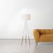 AllModern Skyler 60.25" Tripod Floor Lamp Metal/Solid Wood in White | 60.25 H x 22 W x 22 D in | Wayfair FA7040DFA5B04C3786C20C6BE7D37DD9