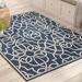 Blue/Navy 79 x 0.15 in Area Rug - Lark Manor™ Deltana Geometric Navy/Beige Indoor/Outdoor Area Rug, Polypropylene | 79 W x 0.15 D in | Wayfair