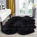 Black 43 x 1 in Area Rug - Mercer41 Tateos Handmade Shag Sheepskin Area Rug | 43 W x 1 D in | Wayfair 1225D71A233344E6A015CE6A23717DDA