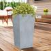 Sol 72 Outdoor™ Talarico Handmade Tall Tapered Square Planter in Gray | 24.2 H x 12.6 W x 12.6 D in | Wayfair 13E14203224F4EC9BF830377B3BA9ABB