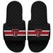 Men's ISlide Black Texas Tech Red Raiders Varsity Stripes Slide Sandals