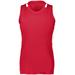 Augusta Sportswear AG2436 Women's Crossover Tank Top in Red/White size Small | Polyester Blend 2436