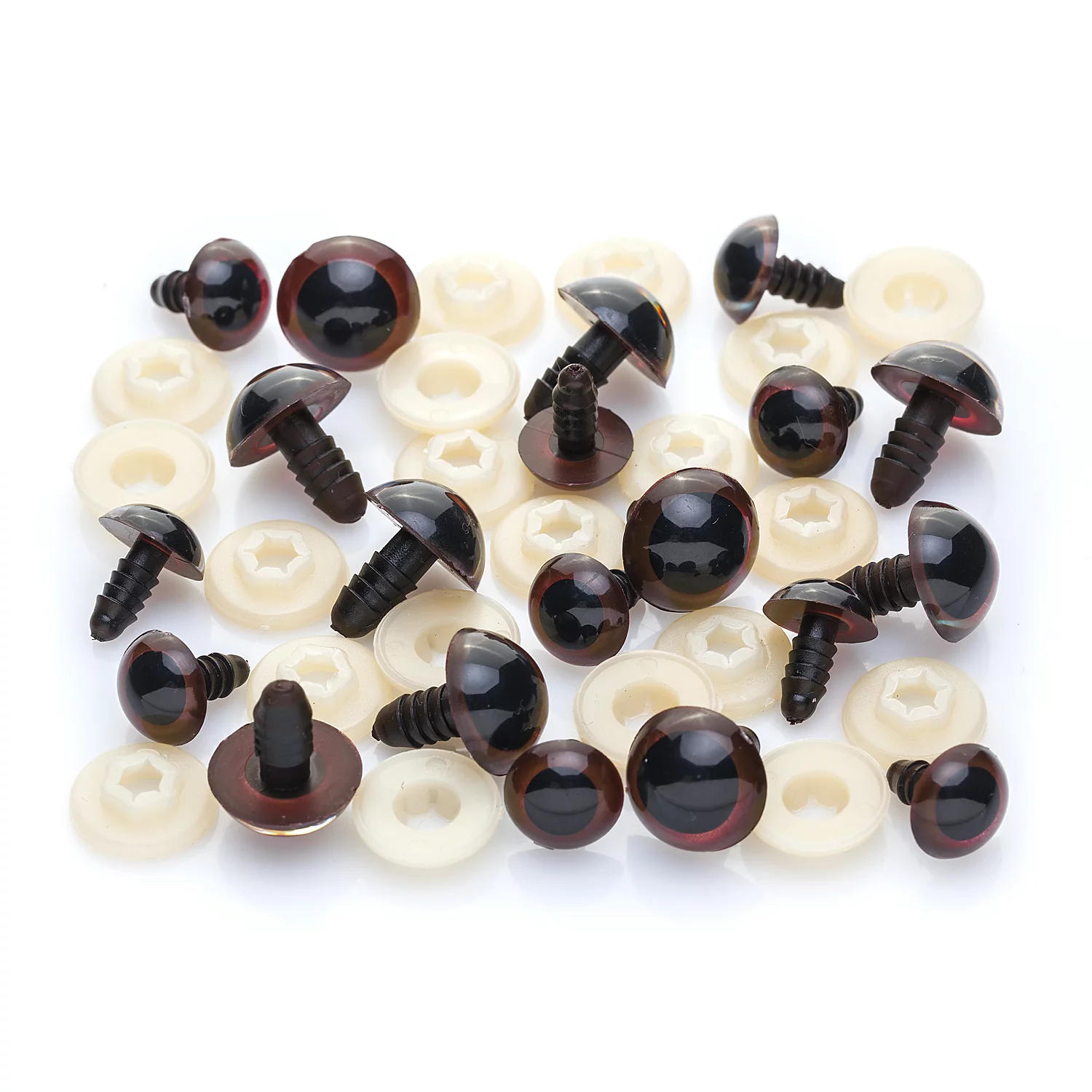 Yeux pour peluches, 9+12 mm, 20 pièces