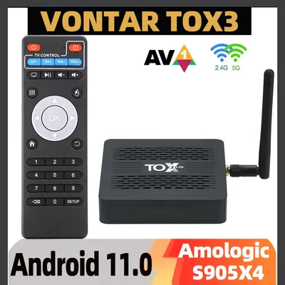 TOX3 – boîtier Smart TV S905X4 Amlogic S905X4 Android 11 4 go/32 go 2 go/16 go 2T2R Wifi