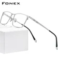 FONEX-Monture de lunettes en titane pur pour hommes lunettes carrées optiques montures de lunettes