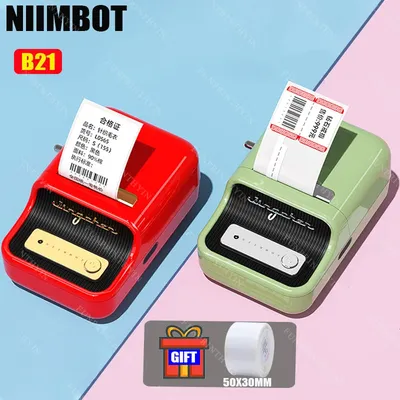 Niimbot-Imprimante d'étiquettes sans fil B21 imprimante de codes-barres de poche portable