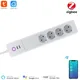 Tuya Zigbee-Protecteur de surtension intelligent prise EU Zigbee avec 4 prises et 2 ports USB