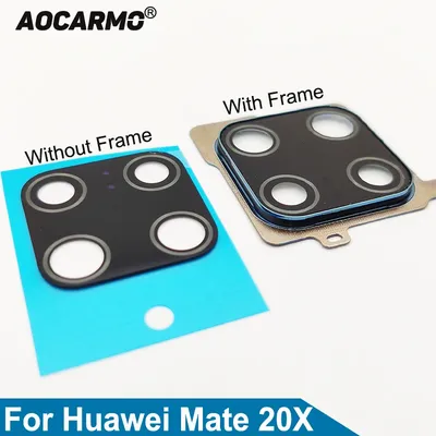 Aocarmo – verre d'objectif de caméra arrière support de bague de cadre autocollant adhésif de