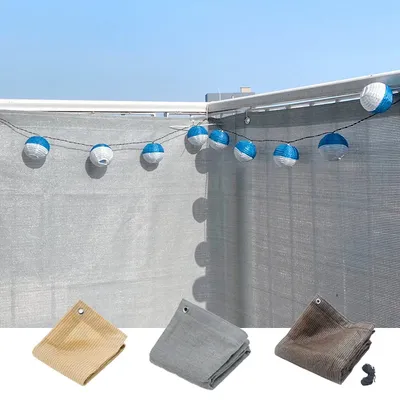 Filet pare-soleil HDPE anti-UV 0.8m-1.2m 3 pieds pour balcon terrasse clôture de sécurité