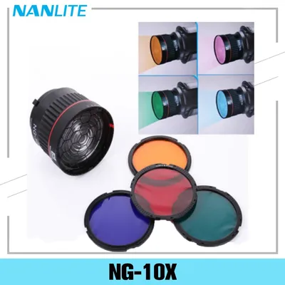 Nanguang NG-10X Studio Lumière Focus Lentille Bowen Mount Pour Flash Lumière LED Avec 4 documents