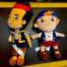 Disney Toys | Jake & Cubby Plush Stuffed Toys Sold As A Set | Color: Black/Blue | Size: Osbb
