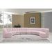 Pink Sectional - Wade Logan® Edinger 183" Wide Velvet Symmetrical Modular Corner Sectional Velvet | 33 H x 183 W x 124 D in | Wayfair