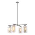 Hubbardton Forge Polaris 4 - Light Outdoor Chandelier Glass in Gray/Black | 13.4 H x 32.2 W x 32.2 D in | Wayfair 364213-SKT-MULT-78-72-ZM0093