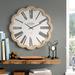 Oversized Albus Wall Clock Wood/Metal in Black/Brown/White Laurel Foundry Modern Farmhouse® | 33.2 H x 33.2 W x 1.3 D in | Wayfair