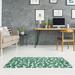 Green/White 84 x 60 x 0.2 in Area Rug - East Urban Home Philadelphia Animal Print White/Green Area Rug Polyester | 84 H x 60 W x 0.2 D in | Wayfair