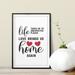 Trinx Life Takes Us To Unexpected Places Love Brings Us Home Again - Unframed Textual Art Print on in Black/Red/White | Wayfair