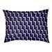 Wrought Studio™ Bonheur Football Luxury Outdoor Dog Pillow Metal in White/Black/Indigo | 6 H x 50 W x 40 D in | Wayfair