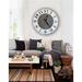 Gracie Oaks Oversized Hyuk Farmhouse Wall Clock Wood in Brown/Gray/White | 24 H x 24 W x 1 D in | Wayfair 3AB292B7A1C344DA9389B0755F0DE409