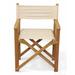 Regal Teak Premium Teak Folding Director Chair Solid Wood in White | 35 H x 23.5 W x 20 D in | Wayfair RDR-C-5453