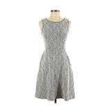 Banana Republic Factory Store Casual Dress - A-Line: Ivory Argyle Dresses - Women's Size 00 Petite