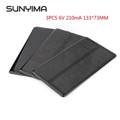 Stalyima-Kit de Panneaux Solaires Monocallins 6V 210mA Mini Cellule Solaire 133x73mm Technologie