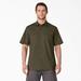Dickies Men's Short Sleeve Ripstop Work Shirt - Rinsed Military Green Size 4Xl (WS554)