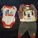 Disney Matching Sets | 0/3 Mth Baby Boy Set | Color: Black/Red | Size: 0-3mb