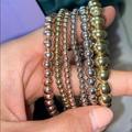 American Eagle Outfitters Jewelry | 2 For $13 Bundle Of Beaded Bracelets | Color: Gold/Silver | Size: Os