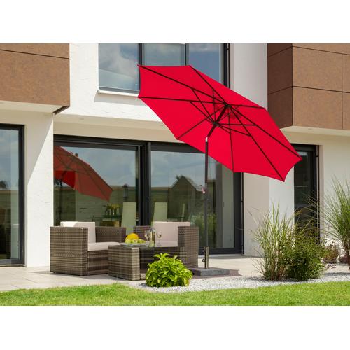 Schneider Schirme Sonnenschirm Harlem, ohne Schirmständer rot Sonnenschirme -segel Gartenmöbel Gartendeko