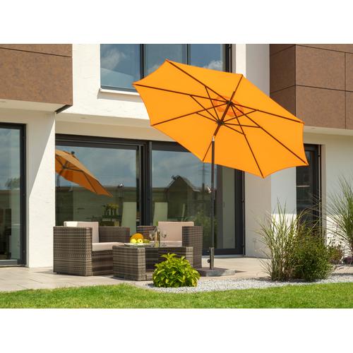 Schneider Schirme Sonnenschirm Harlem, ohne Schirmständer orange Sonnenschirme -segel Gartenmöbel Gartendeko