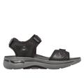 Skechers Men's GOwalk Arch Fit Sandal Sandals | Size 10.0 | Black/Charcoal | Textile/Synthetic