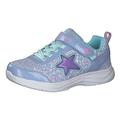 Skechers Glimmer Kicks Starlet Shine Sneaker, Lavender Rock Glitter/Aqua Trim, 1 UK