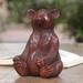 Loon Peak® Fuzzy Bear & Wood Sculpture Wood in Brown/Gray | 9.75 H x 6.25 W x 5 D in | Wayfair DD3E87B413A548E5833FDB0309A3D187