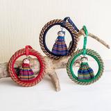 The Holiday Aisle® Diversity Hanging Figurine Ornament Fabric in Blue/Green/Red | 5 H x 5 W x 0.4 D in | Wayfair E505827CC07246A482806DB6660B6FF9