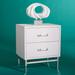 Everly Quinn Seviervillle 2 - Drawer Nightstand Wood in White | 26 H x 21.7 W x 16.1 D in | Wayfair F5E4CCB8F1A24FB499341A45C7ADBDAE