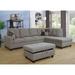 Gray Reclining Sectional - Latitude Run® Raphael 103.5" Wide Linen Right Hand Facing Corner Sectional w/ Ottoman Linen | Wayfair