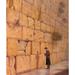 Bloomsbury Market Lonely Jew Praying by the Kotel - Painting Print on Canvas in Black/Yellow | 43 H x 33 W x 2 D in | Wayfair