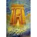 Bloomsbury Market Light of the Third Jerusalem Temple - Painting Print on Canvas in Indigo | 16 W x 2 D in | Wayfair