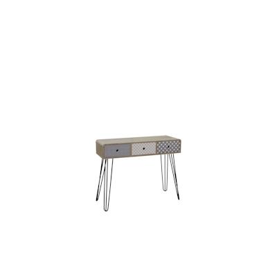 SIT Möbel Konsolentisch white wash | L 99 x B 35,5 x H 80,5 cm | blau / weiß / grau | 11735-95 | Serie MAILBOX