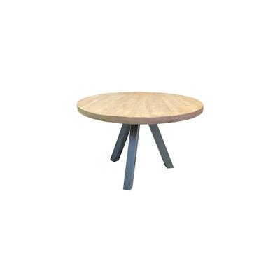 SIT Möbel Tisch aus Mango, Gestell in antiksilber|B120 x T120 x H76 cm|07107-70|Serie THIS & THAT