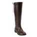 Wide Width Women's Charleston Wide Calf Boot by Comfortview in Dark Brown (Size 11 W)