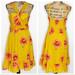 Anthropologie Dresses | Anthropologie Yellow Floral Silk Blend Dress | Color: Pink/Yellow | Size: M
