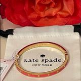Kate Spade Jewelry | Kate Spade Spot The Spade Enamel Hinged Bangle | Color: Pink | Size: Os