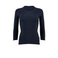 Proskins Women's Slim 3/4 Length Sleeve Anti Cellulite Compression Top T-Shirt, Navy Blue, 8