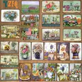 【YZFQ 】 Vintage Fleurs Signes Lavande Métal Peinture Mur Salon Maison Ferme Printemps Jardin Décor