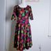 Lularoe Dresses | Lularoe Multicolor Floral Nicole Dress Size 3x | Color: Blue/Pink | Size: 3x